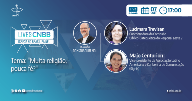 “Muita religião, pouca fé?” é a pergunta que vai animar o debate da live Igreja no Brasil Painel, na quinta (7), às 17h