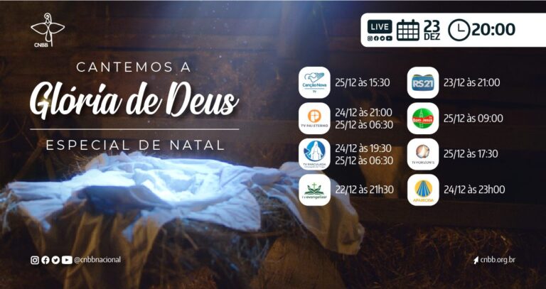 CNBB oferece à Igreja no Brasil o especial de Natal “Cantemos a Glória de Deus” a ser exibido nos canais de TV Católicos e redes sociais