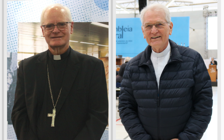 Os cardeais Leonardo Steiner e Odilo Scherer chegam a 59ª AG CNBB após participação no consistório em Roma